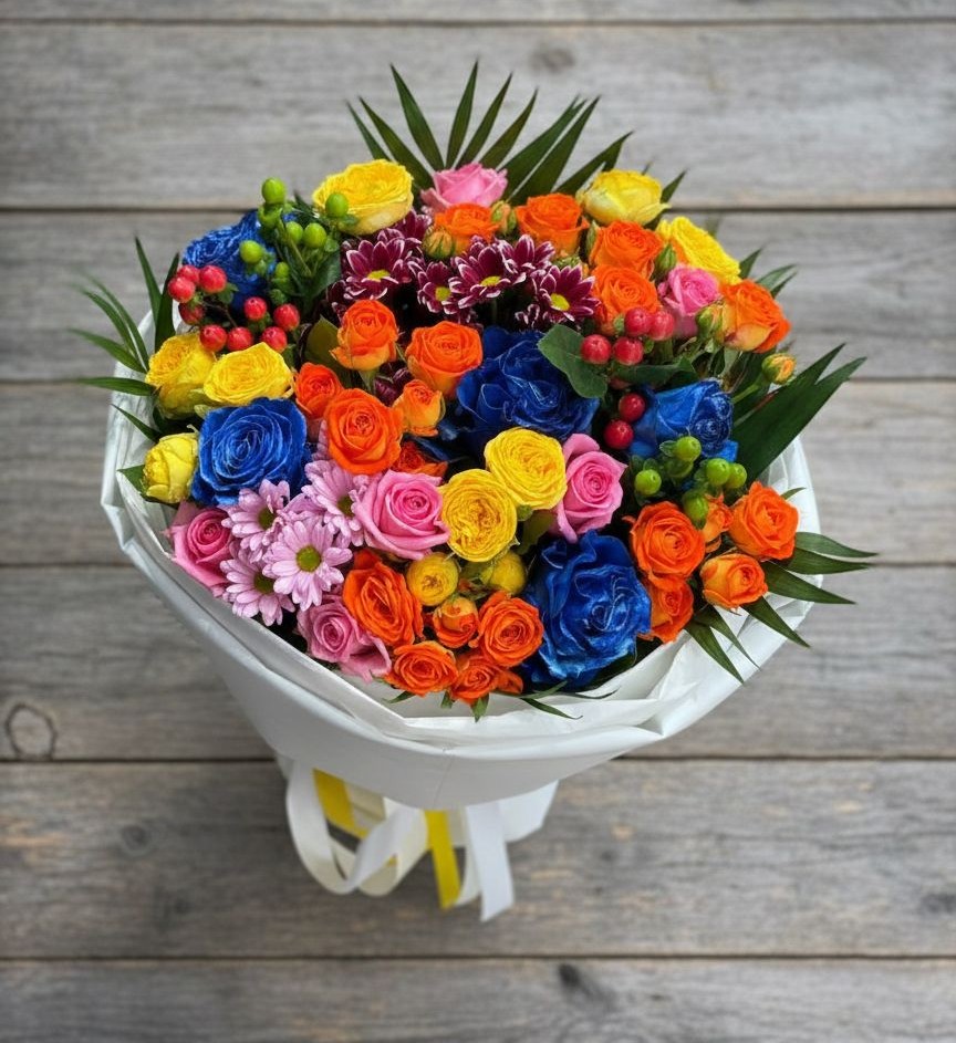 Букет цветов из: Розы и Хризантемы в Туапсе