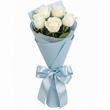Букет 5 Белых роз Проуд в Туапсе