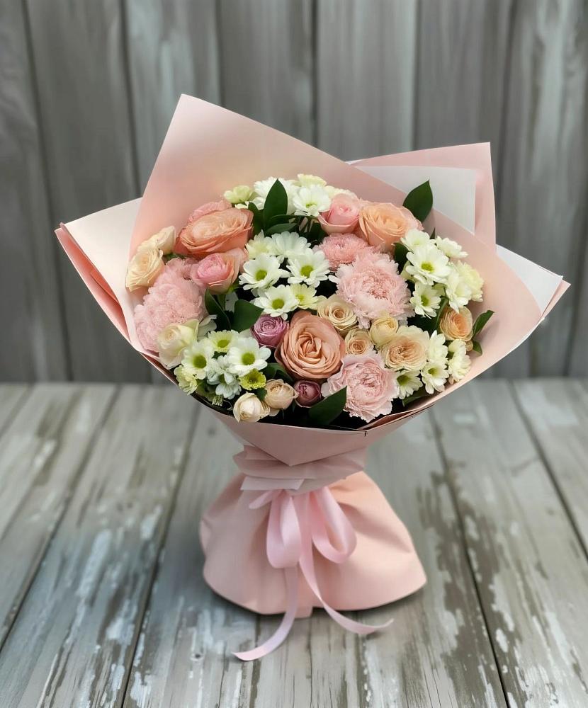 Букет цветов из: Гвоздики, Розы и Хризантемы в Туапсе