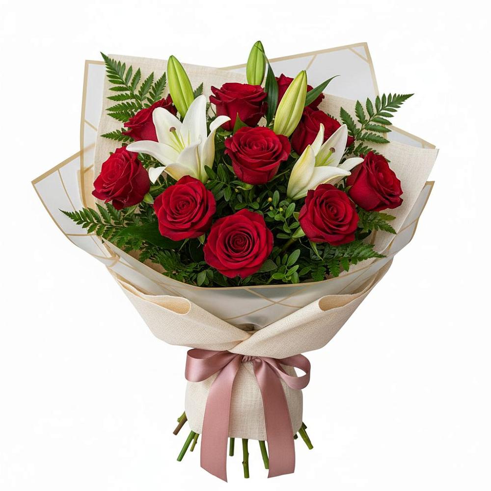 Букет цветов из: Лилии и Розы в Туапсе