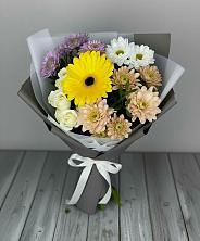 Букет цветов из:  Розы, Герберы и Хризантемы в Туапсе