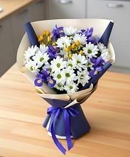 Букет цветов из:  Розы, Ирисы и Хризантемы в Туапсе