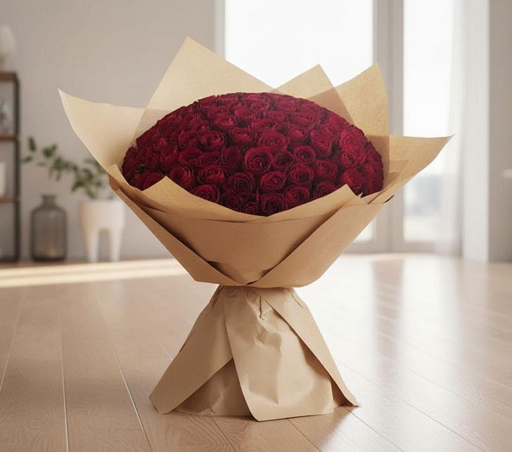 Букет 101 Красная роза в Туапсе