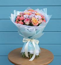 Букет цветов из:  Хризантемы и Розы #REPLACE_PRED# Туапсе