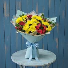 Букет цветов из:  Альстромерии и Хризантемы #REPLACE_PRED# Туапсе