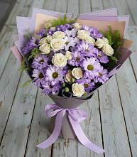 Букет цветов из:  Хризантемы и Розы #REPLACE_PRED# Туапсе