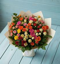 Букет Микс из разноцветных кустовых роз #REPLACE_PRED# Туапсе